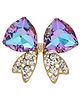 SYGA Brooch FULLTIE Pin Fashion Crystal Rhinestone Jewellery Pin Vintage Accessories Decoration Clothing Bouquet Brooches for Bridal Women Girl (PURPLE)