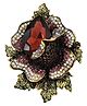 SYGA Brooch Pin Fashion Crystal Rhinestone Jewellery Pin Vintage Accessories Decoration Clothing Bouquet Brooches for Bridal Women Girl (BROWN-ROSE-BROWN)