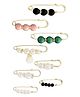 SYGA 8 Pcs Safety Pins Adjustable Fashion Waist Pin Women Trousers Pearl Brooch Collar Pin Pin Buckle Waist Pants Garment Apparel Accessories - N20