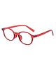 SYGA Children's Anti-Blue Light Glasses Retro Round Red Frame Cute Kids Suitable For Age 4 to 12 Years old