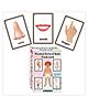 Wooden (MDF) Parts of Body Learning Flash Card with Lacing Thread - Multicolour