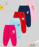 KUCHIPOO Pack Of 5 Unicorn & Butterfly  Printed Track Pants - Multi Colour