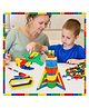 Oskart Creative Construction Fun Educational Building Blocks Play Set for Kids Puzzle Toy Set 120 Pieces - Yellow & Blue