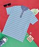 YU by Pantaloons Half Sleeves Striped Tee - Blue