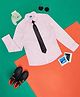 YU by Pantaloons Full Sleeves Solid Shirt With Tie -  Pink