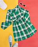 YU by Pantaloons Full Sleeves Checked Dress - Green