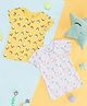 YU by Pantaloons Pack Of 2 Half Sleeves Stars & Penguin Printed Tees - Multi Colour