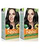 Nisha Creme Hair Color 1.0 Natural Black - 120g Pack of 2 | Ammonia Free Permanent Hair Colour for Women