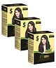 Nisha Quick Color 5 Minute Henna Based Hair Colour Natural Black Hair Dye - 60g Pack of 3