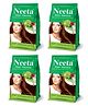 Neeta Hair Henna Powder Hair Color with 5 Herbs Natural Brown 125g Pack of 4, Ammonia Free Hair Colour for Women