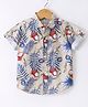 Jash Kids Cotton Woven Half Sleeves Trees Print Shirt - Beige