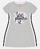 3PIN Half Sleeves Floral Printed Flared Dress - Grey Melange