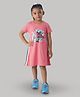 3PIN Half Sleeves Floral Printed Flared Dress - Coral Pink