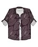 CAVIO Cotton Full Sleeves Leaves Printed Shirt With Tee - Violet