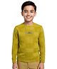 CAVIO Cotton Knit Full Sleeves Nothing Is Impossible Text Printed Light Winter Sweatshirt - Lemon