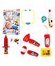 Fiddlerz Doctor Set with Working Stethoscope Playset Medical Accessories Kit Pretend Role Play Spidy Print Toys - Red