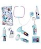 Fiddlerz Doctor Set with Working Stethoscope Playset Medical Accessories Kit Pretend Role Frozen Print Play Toys - Sky Blue