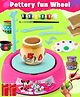 Fiddlerz Battery Operated Imaginative Arts DIY Pottery Wheel Game with Colors and Stencils Creative Educational Toy (Red)