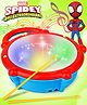 Fiddlerz Musical Toys for Kids 3D Flash Drums Toys Spidy Print  for Kids with Lights & Musical,Good Quality Plastic(Multi Color, Pack of 1) (Drum 1)