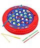 Fiddlerz Musical Fishing Game Spidy Theme Toy with Rotating Fish Catching Game 21 Fishes & 4 Fish Catching Poles Sticks for Kids