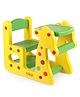 Babyhug Single Seater Giraffe Study Desk For Nursery with Under Seat Storage Easy Assembly  - Yellow & Green