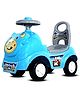 Kidsmate Bunny Ride On Car with Music & Horn - Safe and Fun Push Car for Babies, Backrest, Storage, and Big Wheels , Perfect Toddler Ride-On Toy (Blue)
