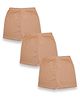 Kiddopanti Pack Of 3 Solid  Cycling Shorts  - Skin