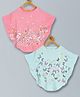 Plum Tree Pack Of 2 Half Sleeves Floral & Butterfly Printed Tops - Pink & Aqua Blue