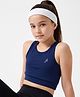 Pine Active Knit Sleeveless Super Stretch Sports Bra Solid - Navy Blue