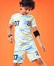 Pine Active Half Sleeves T-Shirt & Shorts Football Set Camouflage Print - Green