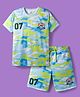 Pine Active Half Sleeves T-Shirt & Shorts Football Set Camouflage Print - Green