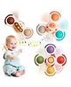 Kidology 3Pcs Silicone Suction Cup Fidget Spinner Bath Toys -  Rotating Spinning Sensory Early Education and Dining Chairs Toys for Baby -  Best Birthday Baby Gifts for Kids (Space)