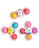 Kidology 3Pcs Silicone Suction Cup Fidget Spinner Bath Toys -  Rotating Spinning Sensory Early Education and Dining Chairs Toys for Baby -  Best Birthday Baby Gifts for Kids (Unicorn)
