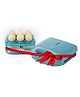FUMATO 750W 2 Slice Toast Sandwich Maker and 2 in 1 Electric Egg Boiler Machine & Egg Poacher (210W)- Misty Blue