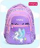 Babyhug Unicorn Print Spacious Backpack |2 Main Compartments, 2 Front Pockets, 2 side Bottle Pockets|Water Resistant|Long lasting and Durable Zippers | Comfortable back cushioning | For School, Travel and Outdoors- 15inches