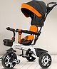 Little Olive Premium Tricycle With Canopy & Front Storage Basket - Orange