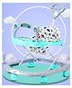Little Olive Musical Activity Walker With Parent Rod - Blue and Grey