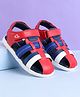 Babyoye Sandals with Velcro Closure - Red & Blue