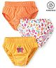 Babyhug 100% Cotton Knit Antibacterial Panties with Polka Dot Floral & Butterfly Print Pack of 3 - Multicolour