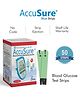 AccuSure Blue Blood Glucose Meter Strips - 50 Strips