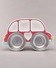 Car Shaped Plate with Lid - Red