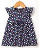 Doreme Single Jersey Knit Half Sleeves Frock Candy Print - Blue