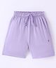 Doreme Single Jersey Knit Shorts With Logo Print - Floral Lilac
