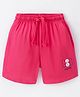 Doreme Single Jersey Knit Shorts With Text Print - Punch Pink