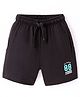 Doreme Single Jersey Knit Shorts With Number Print - Acadia Grey