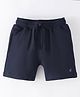 Doreme Single Jersey Knit Shorts With Logo Print - Prussain Blue