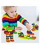 VGRASSP DIY 65+ Colorful Educational Building Bricks Blocks Creative Toy For Kids - Make Your Own Designs, Endless Imagination and Creativity, Learn With Fun Toy - Multicolor