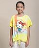 Kidsville Hello Kitty Featuring Half Sleeves Kitty White Printed Tee - Yellow
