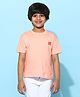 Tales & Stories Cotton Half Sleeves Level Up Your Game Printed Tee - Peach