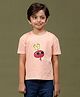 Tales & Stories Cotton Half Sleeves Radish Printed Tee - Pink